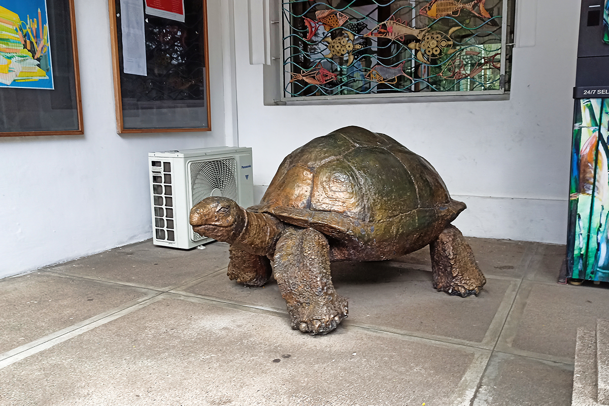 Riesenschildkröte aus Bronze